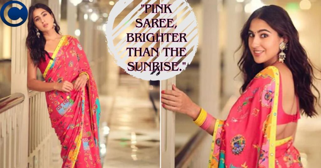 Pink Saree Captions for Instagram