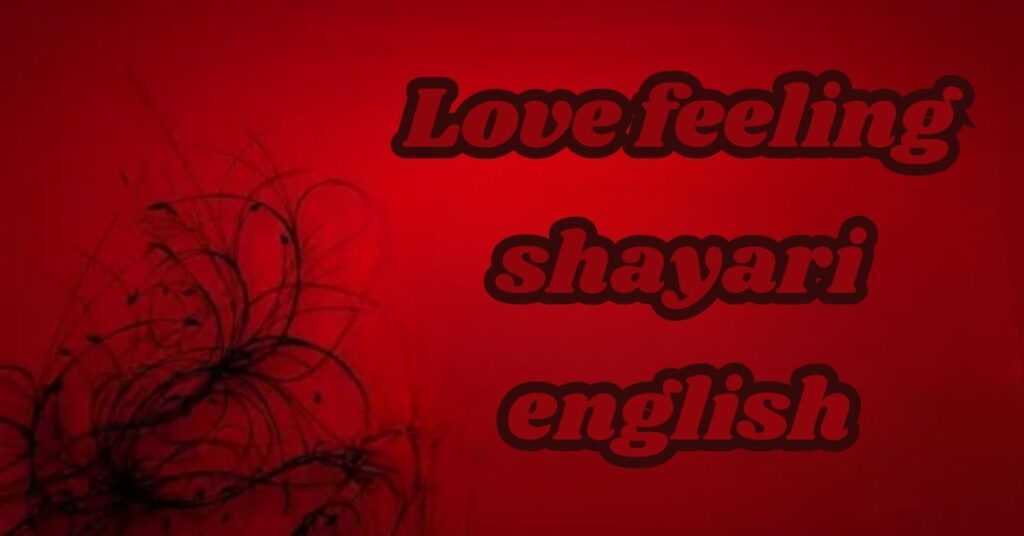 Love feeling shayari english
